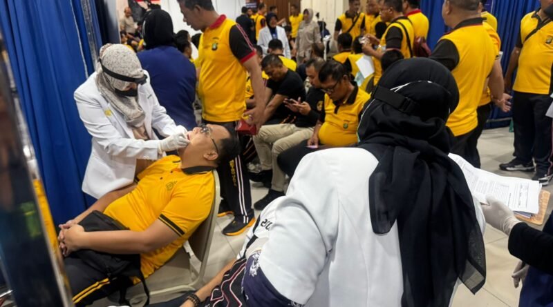 Ratusan Personel Polres Metro Jakarta Barat Jalani Pemeriksaan Kesehatan