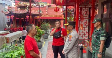 Jelang Imlek 2577, Tim Asistensi Polres Metro Jakarta Barat Tinjau Sejumlah Vihara di Taman Sari