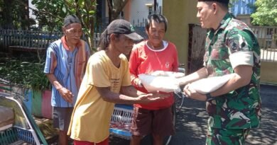 Korem 081/DSJ Salurkan Zakat Fitrah Hampir 1 Ton Beras