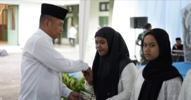 Momen Ramadhan, Makorem 083/Bdj Berbagi dengan Prajurit dan Anak Yatim
