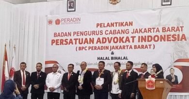 Ketua BPC Peradin Jakarta Barat Dilantik, Perkuat Komitmen Penegakan Hukum
