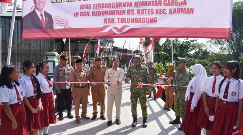 Jembatan Garuda Diresmikan, Dandim Tulungagung Ajak Warga Jaga Aset Bersama