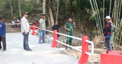 Dandim Tulungagung Tinjau Progres Jembatan Garuda di Rejosari