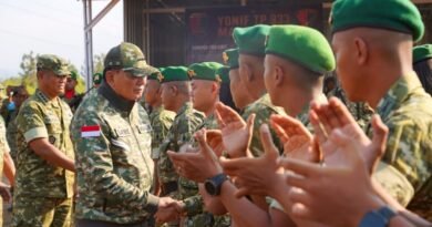 Danrem Untoro Sambut Menhan Sjafrie Kunker di Yonif 933/Macan Wilis