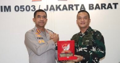 Kapolres Metro Jakarta Barat Silaturahmi dengan Dandim 0503/Jakarta Barat, Perkuat Sinergitas TNI–Polri