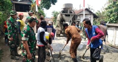 Karya Bakti TNI Berhasil Bangun Jalan Beton Sepanjang 2.200 Meter di Tulungagung