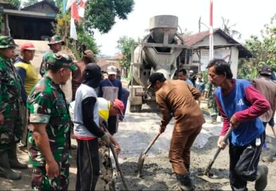 Karya Bakti TNI Berhasil Bangun Jalan Beton Sepanjang 2.200 Meter di Tulungagung