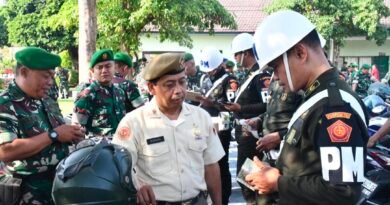Ratusan Kendaraan Anggota Korem 081/DSJ Diperiksa Denpom V/1 Madiun