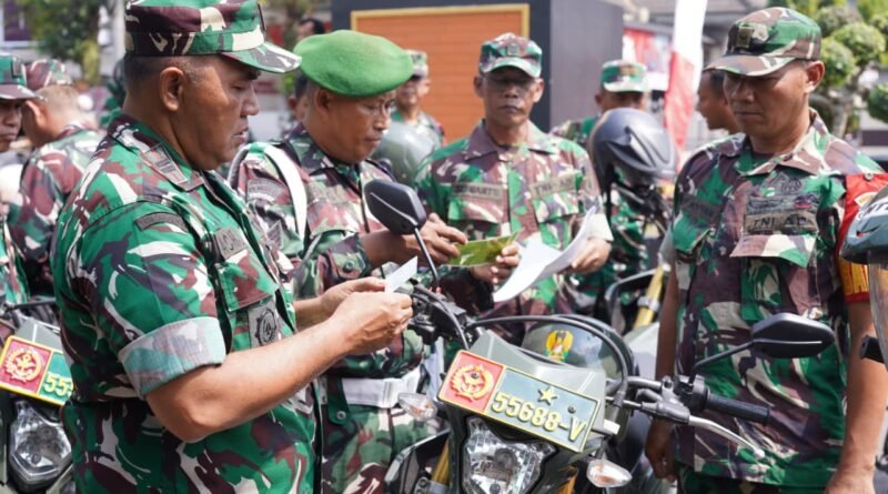 Kodim 0808/Blitar Periksa Kelayakan Kendaraan Dinas Babinsa