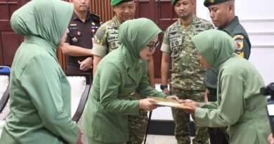 Danrem Erwin dan Ketua Persit Beri Perhatian Khusus kepada Anggota yang Sakit Menahun
